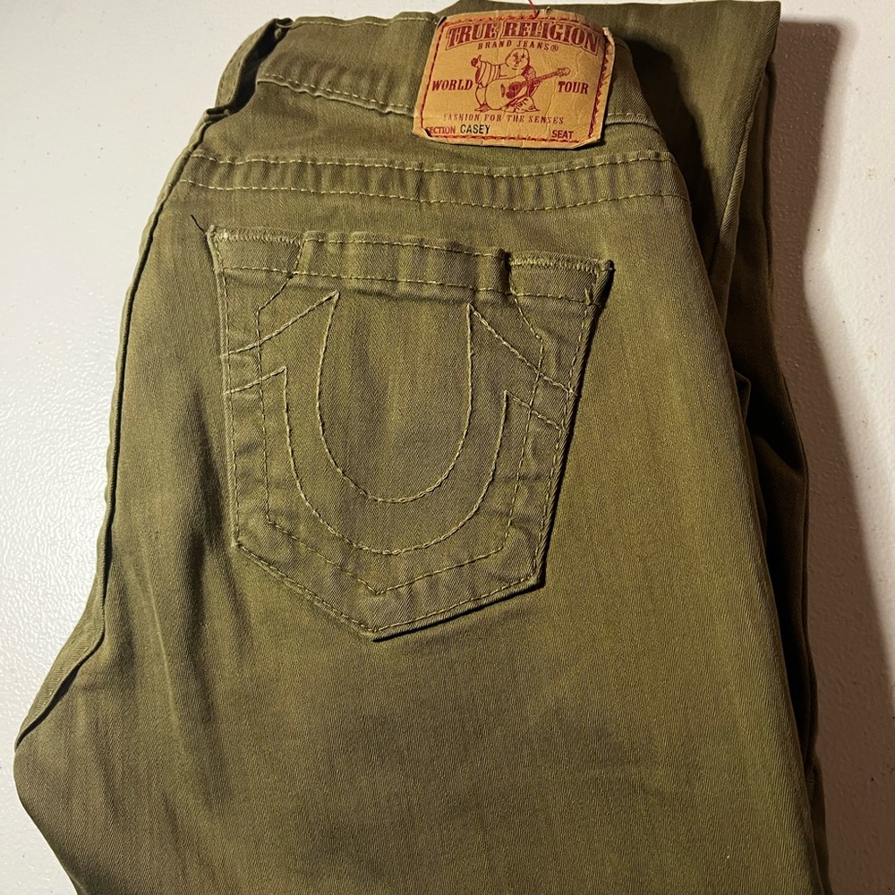 GREEN SLIM FIT WOMENS TRUE RELIGION JEANS